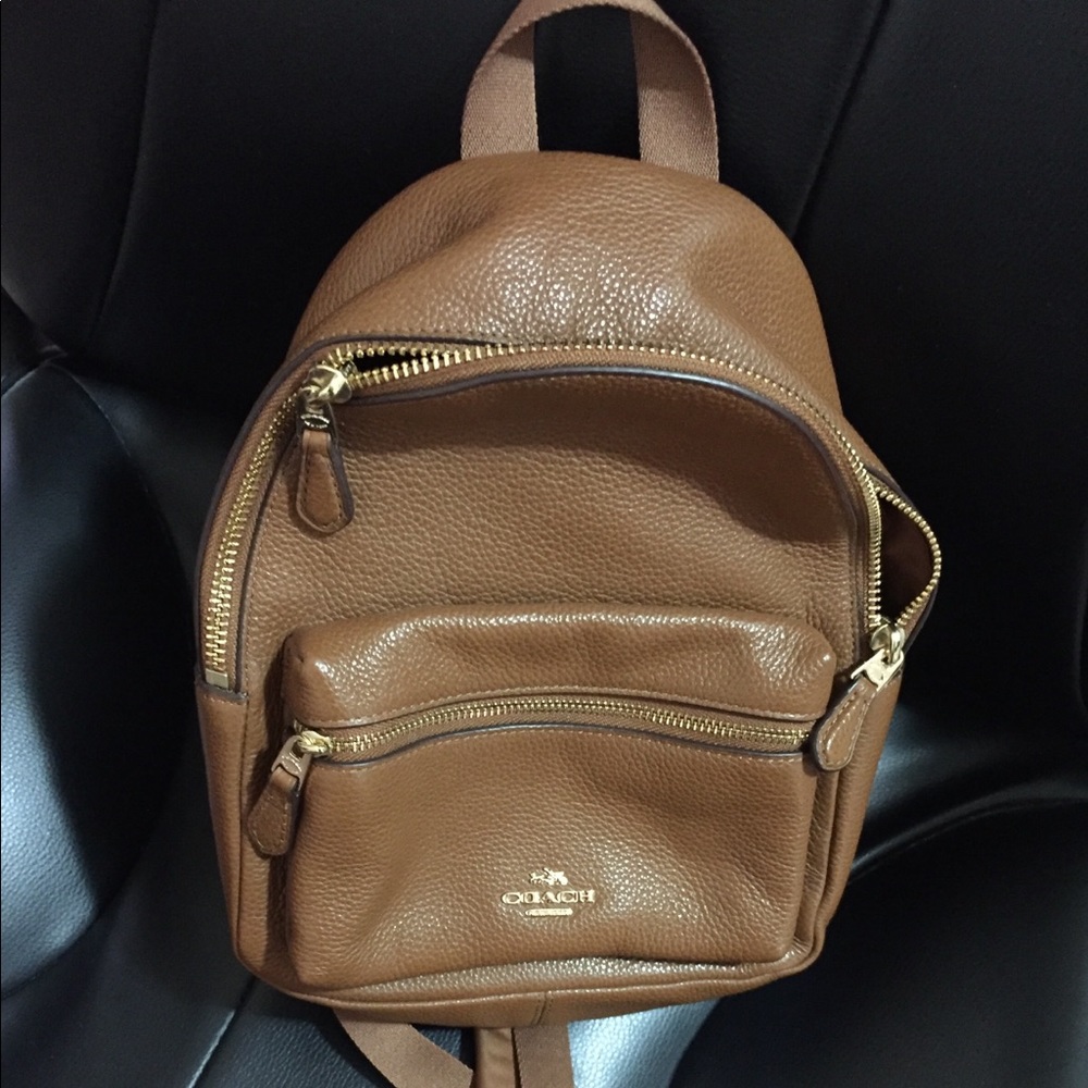 Leather Coach mini Charlie Backpack NWT